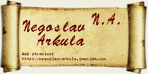 Negoslav Arkula vizit kartica